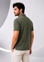 Imported Super Mesh Nylon Polo Shirt- Olive Green