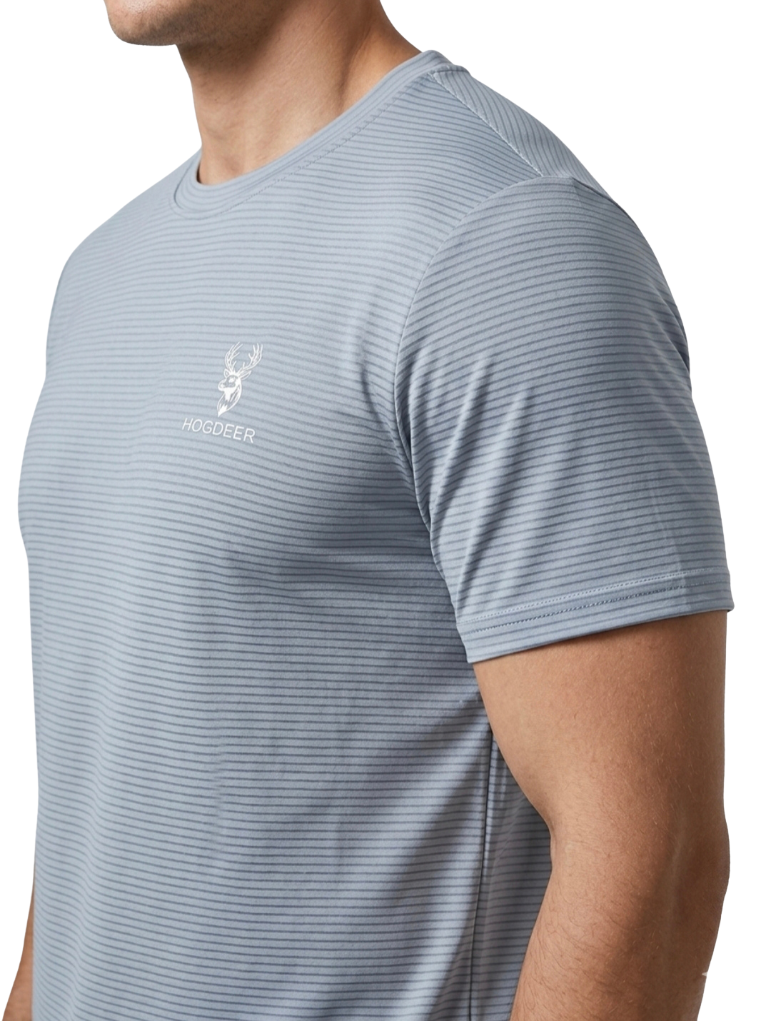 Imported Spandex Summer Trouser With Swiss Mesh T-shirt - Silver & Black