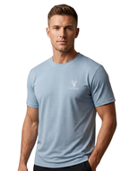 Imported Spandex Summer Trouser With Swiss Mesh T-shirt - Silver & Black