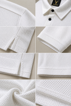Imported Super Mesh Nylon Polo Shirt- White
